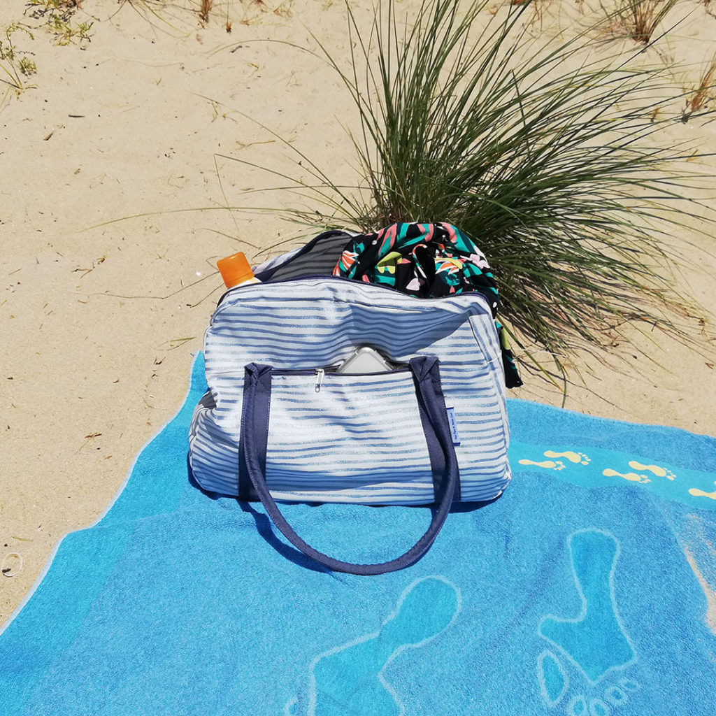 sac de plage grand papa pique et maman coud