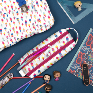 La trousse double-compartiments Papa Pique et Maman Coud