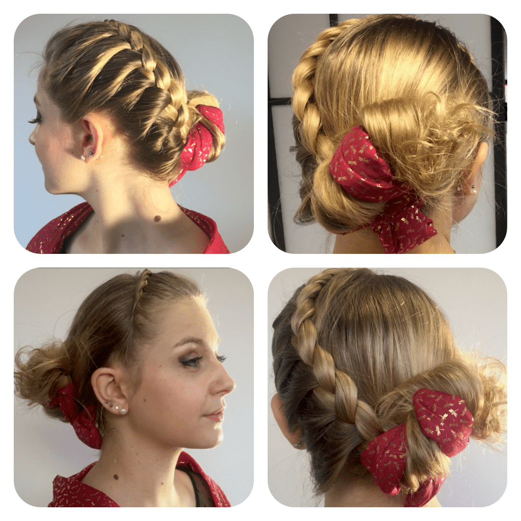 coiffure tresse chouchou bandeaux