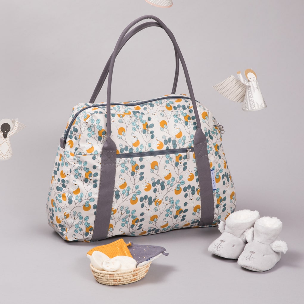 Duo sac à langer maman et bébé Rose poudré