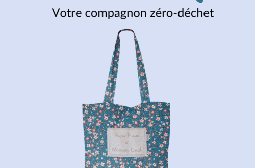 sac tote bag fleuri nude ardoise papa pique et maman coud